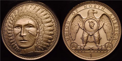 2010 U.n.a. Amero Pure Copper Satin Finish Indian Chief