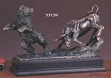 51%2B37z1ZoDL. SL160  Bronze Finished Resin Sculpture Stock Market Bear & Bull 13 W X 9.5 H Reviews