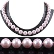 Single Strand 18 Inch 10MM Pink Shell Pearl Necklace
