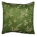Decorative Handmade Silky Green & Gold Cushion Cover / Pillow Sham - Chinese Bamboo Leaves Design