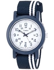 Timex Unisex T2N3259J Originals Camper Navy Blue Slip-Thru Nylon Strap Watch