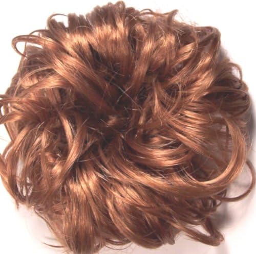 3" PONY FASTENER Hair Scrunchie Wig #27A Ash Strawberry Blonde/Copper Blonde by MONA LISA