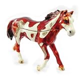 Coffret &agrave; Bijoux "Cheval Heureux" marron
