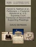 Harold G. Nabhan et al., Petitioners, v. Frederick Abdulla et al. U.S. Supreme Court Transcript of Record with Supporting Pleadings
