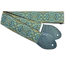Souldier Custom GS0395BK02NV Handmade Arabesque Guitar Strap, Navy Brown Tapestry