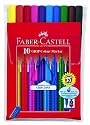 Faber-Castell 155310 - Fasermaler Grip Colour Marker, 10 Stück