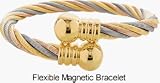 Tri-Colour Steel Magnetic Bangle Style Bracelet