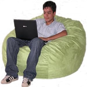4-feet Lime Cozy Sac Bean Bag Chair Love Seat