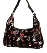 BAG26 Large Black Tattoo Hobo Bag Purse
