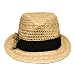 51%2B3X74BsdL. AA75  GORGEOUS TAN STRAW SHORT BRIM FEDORA W/ GEM TRIM
