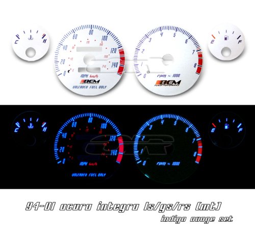 94 95 96 97 98 99 00-01 ACURA INTEGRA DC2 RS/GS/LS MT WHITE EL INTERIOR INSTRUMENT PANEL GLOW GAUGE