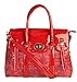 Rimen & Co. Bayswater Crocodile Animal Print Tote Satchel Large Purse Women Handbag Accented Top Handle Front Turn Lock GM-2488 GM-2489