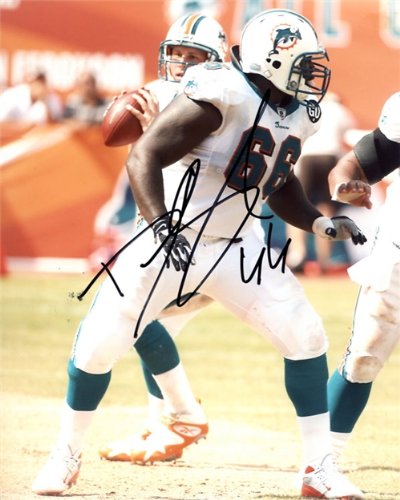 Donald Thomas Autographed/Hand Signed Miami Dolphins 8x10 Photo