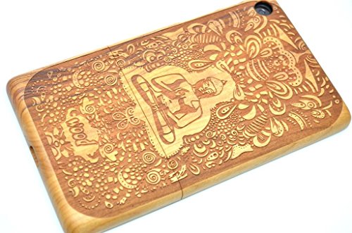 ASUS Google Nexus 7(2013 Second Generation) Wood Case - Cherry Wood Indian Buddha - Premium Quality Natural Wooden Case for your Smartphone and Tablet - by VolksRoseÂ®