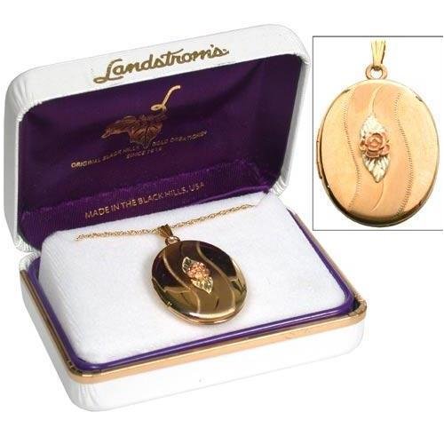 Landstrom Black Hills Gold Rose Locket Chain