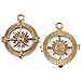 40pcs Compass Antique Bronze Alloy Handmade Charms Jewelry Findings