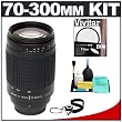 Nikon AF 70-300mm f/4-5.6 G Lens + 62mm UV Haze Glass Filter + Lens Strap + 6-Piece Cleaning Kit - for Nikon Digital SLR Cameras