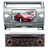 Piennoer Original Fit Citroen C4(Silver Grey)/ (Silver White)/Black 6-8 Inch Touchscreen Double-DIN Car DVD Player & In Dash Navigation System,Navigator,Bui... Bluetooth,Radio with RDS,Analog TV, AUX&USB, iPhone/iPod Controls,steering wheel control, rear view camera input