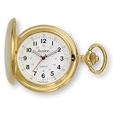 Avalon Goldtone Covered Pocket Watch with Chain, # 4042G by Avalon