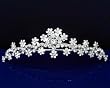 SC bridal Tiara Comb With Crystal Flowers 71643