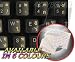 THAI KEYBOARD STICKERS WITH YELLOW LETTERING ON TRANSPARENT BACKGROUND