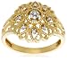 18k Yellow Gold Diamond Ring (.05 cttw, I-J Color, I3 Clarity)