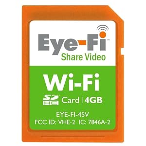 Eye-Fi 4GB Share Video SDHC Wireless Flash Memory Card EYE-FI-4SV