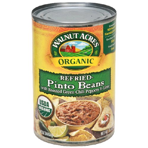 Walnut Acres Organic Refried Beans, Pinto With Chili And Lime, Fat Free, 15 Ounce Cans... by Walnut Acres