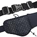 ROMIX Lumbar Running Belt With 2 Water Bottles Holder-Polyamide Lycra Unisex Runners Waist Pack with Safety Reflective Points