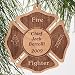 Personalized Fire Fighter Wood Christmas Ornament