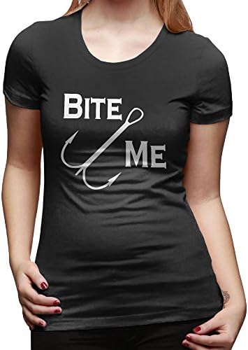 Woman's Bite Me Fish Hook Fishing Funny Personality Fishing Fans T-shirt