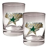 Dallas Stars NHL 2pc Rocks Glass Set - Primary Logo