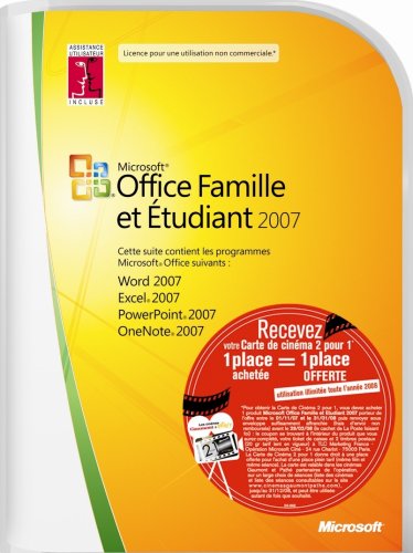 Office Famille et Etudiant 2007 + 1 carte Cin�ma DUO offerte (3 postes)