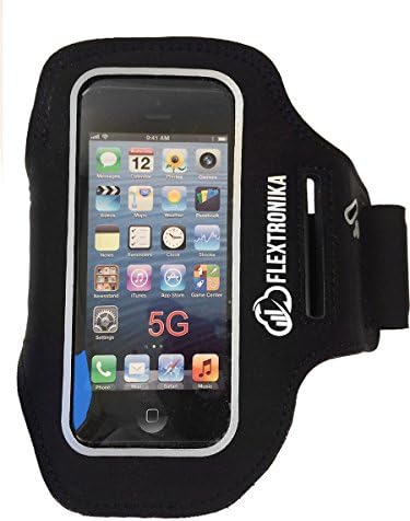 Premium Sport Armband for iPhone 5/5S/5C in Black - Light Ultra-thin Neoprene - Protect Your Investment - Frees You up to Maximize Your Workout - Clear Window to View Your iPhone Through