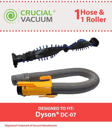 Think Crucial Replacement for Dyson DC07 Yellow Hose & Roller, Compatible with Part # 904125-14, 904125-07