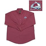 Colorado Avalanche NHL Matrix Button Down Shirt (Cabernet) at Antigua NHL