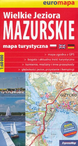 Mazury Lakes (Masuria, Poland) 1:60,000 Hiking Map, GPS-compatible