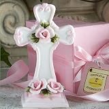 Capodimonte Collection pink cross figurines (Set of 6)