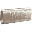 La Regale Shiny Satin Shirred Clutch