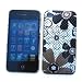 Apple iPhone 4 (NOT 4S) (AT&T) Back-Style Hard Case Perforated Mesh Image Cover "Brown Flowers" Design