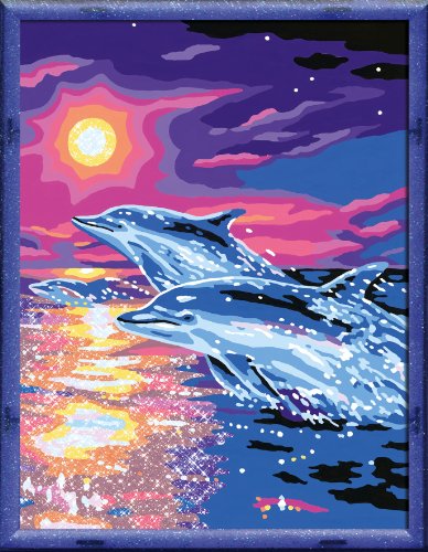 Ravensburger 28202 - Delfine im Sonnenuntergang - Malen nach Zahlen, 18 x 24 cm Preisvergleich