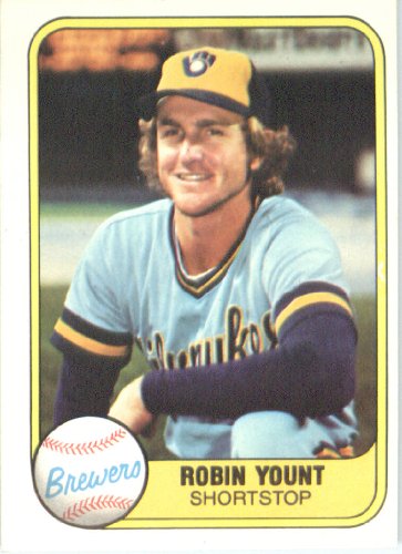 1981 Fleer # 511 Robin Yount Milwaukee Brewers Baseball Card - In A Protective ScrewDown Display Case!