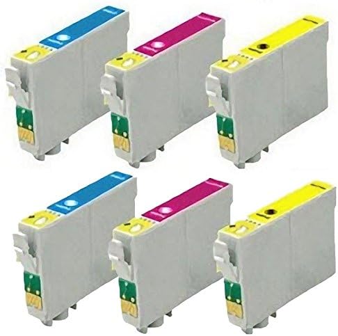 Inkforever 6 Pack Only Colors T200xl Ink Cartridges for Epson Xp-200, Xp-300, Xp-400, Wf-2520, Wf-2530, Wf-2540. T200xl120, T200xl220, T200xl320, T200xl420