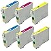 Inkforever 6 Pack Only Colors T200xl Ink Cartridges for Epson Xp-200, Xp-300, Xp-400, Wf-2520, Wf-2530, Wf-2540. T200xl120, T200xl220, T200xl320, T200xl420