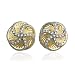 Yellow Gold Overlay Sterling Silver Swirl Earrings