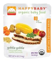 HAPPYBABY Organic Baby Food, Stage 3, Gobble Gobble, 4 Ounce Pouch (Pack of 16)
From HAPPYBABY
