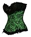 BSLINGERIE Women Black Floral Gothic Lolita Princess Corset