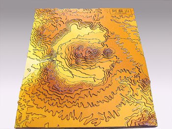 手作り立体地図阿蘇山