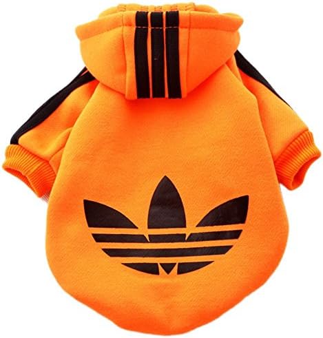 Hfalpha Clover Pet Cat Dog Warm Hoodies Puppy T-shirt Dog Apparel Orange XS
