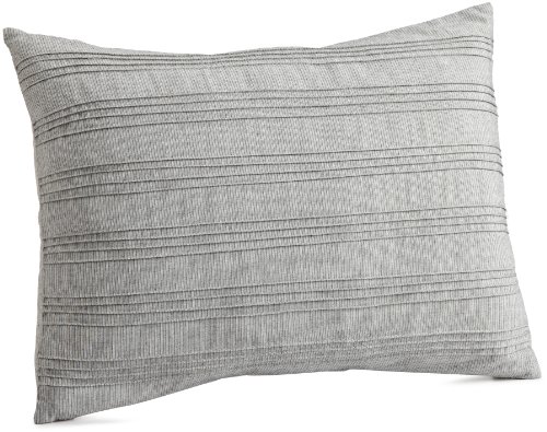 Calvin Klein White Label Tucked Pleat Pillow, Charcoal Calvin Klein White Label Tucked Pleat Pillow, Charcoal